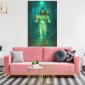 Lord Hanuman Canvas Muurkunst Afdruk (Insitu (Woonkamer))