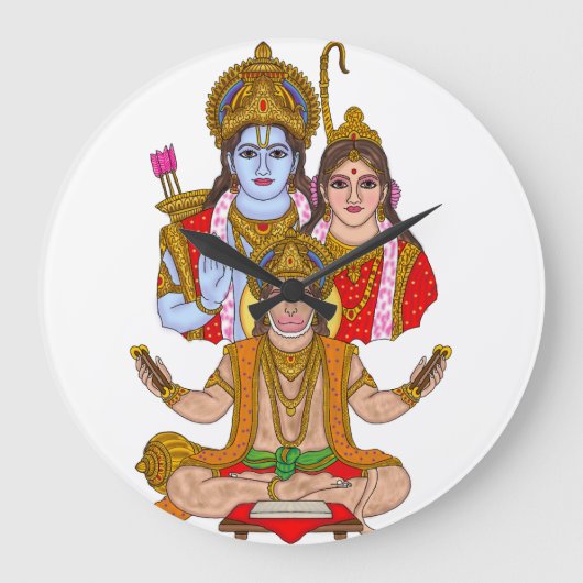 Lord Hanuman Clock Grote Klok (Voorkant)