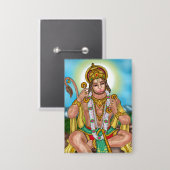 Lord Hanuman-knop Button (Voorkant / Achterkant)