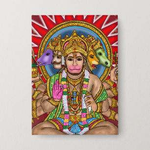 Lord Hanuman-knop Button