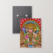 Lord Hanuman-knop Button (Voorkant / Achterkant)