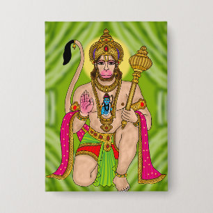 Lord Hanuman-knop Button