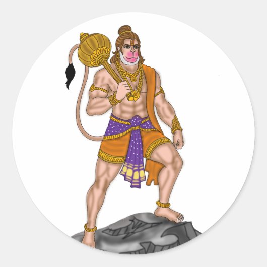 Lord Hanuman Sticker (Voorkant)