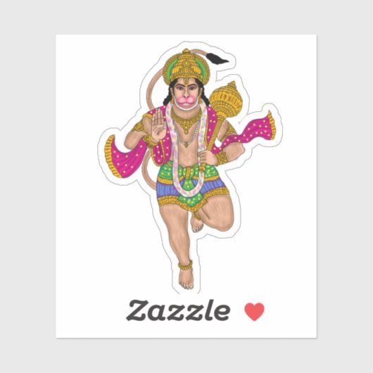 Lord Hanuman Sticker Set (Vel)