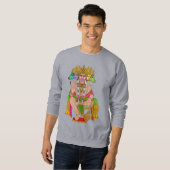 Lord Hanuman Sweatshirt | Hindu puissant Devta Han (Devant entier)