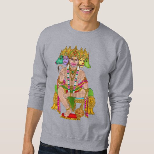 Lord Hanuman Sweatshirt | Krachtige Hindoe Devta H (Voorkant)