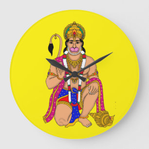 Lord Hanuman wandklok Grote Klok