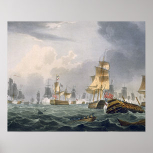 Lord Howe's Victory, 1 juni 1794, gegraveerd door Poster