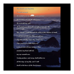 Lord is mijn herdergebed perfect poster