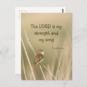 Lord is mijn Sterkte & Song Scripting Song Bird Briefkaart (Voorkant / Achterkant)