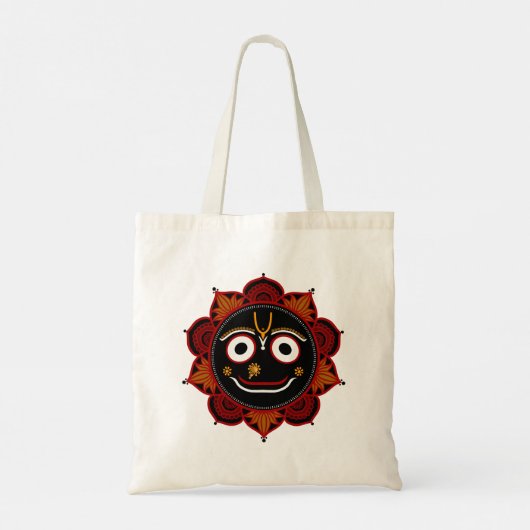 Lord Jagannath Devotionele Canvas tas Hare Krishna (Achterkant)
