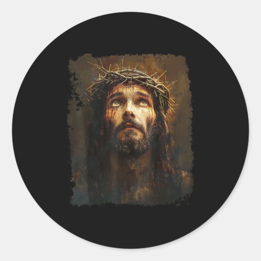 Lord Jesus Christ Ronde Sticker (Voorkant)