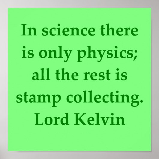Lord Kelvin citeert Poster (Voorkant)