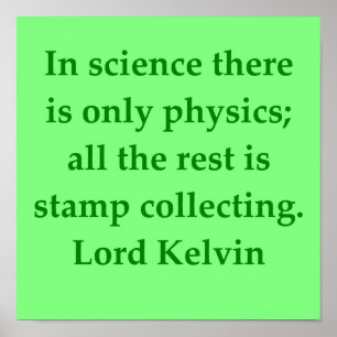 Lord Kelvin quote Poster