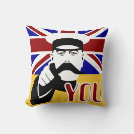 Lord Kitchener retro pop art union jack kussen