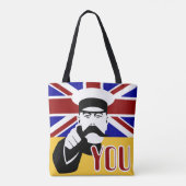 Lord Kitchener retro pop kunst canvas tas (Achterkant)