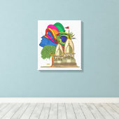 Lord Krishna Canvas Afdruk (Insitu (Houten vloer))