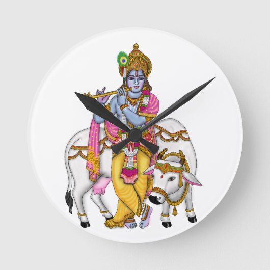 Lord Krishna Clock Ronde Klok (Voorkant)