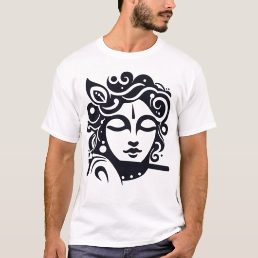 Lord Krishna Face v2 T-shirt (Voorkant)
