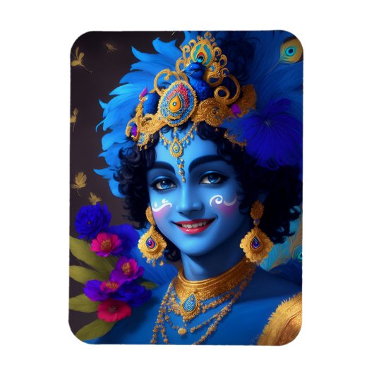 Lord Krishna Indiase god Magneet (Verticaal)