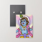 Lord Krishna knop badge Button (Voorkant / Achterkant)