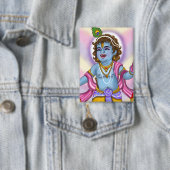 Lord Krishna knop badge Button (Insitu)