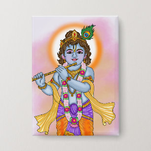 Lord Krishna-knop Button