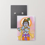 Lord Krishna-knop Button (Voorkant / Achterkant)