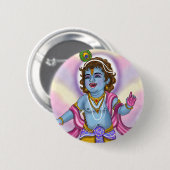 Lord Krishna knopspeld Ronde Button 5,7 Cm (Voorkant /achterkant)