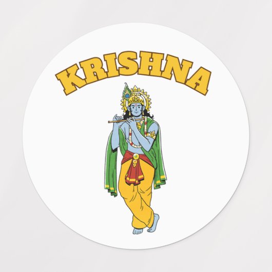 Lord Krishna Labels (Design 1)