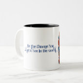 Lord Krishna Mok: Sip in goddelijke Serenity Tweekleurige Koffiemok (Voorkant links)