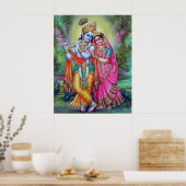 Lord Krishna & Radha Poster (Keuken)