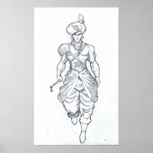 Lord Krishna Sketch Poster (Voorkant)