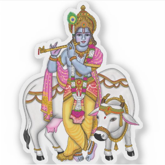 Lord Krishna Sticker (Voorkant)