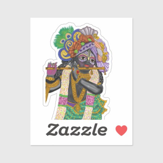 Lord Krishna Stickers (Feuille)