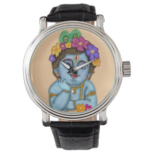Lord Krishna wandklok Horloge
