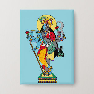 Lord Krishnakali Stickers Button