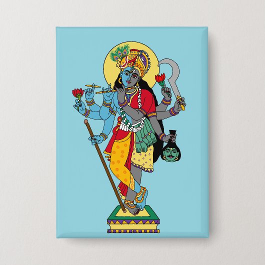 Lord Krishnakali Stickers Button (Voorkant)