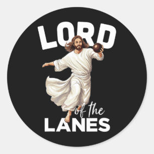 Lord Lanes Funny Christelijk Christ Gutter Bowling Ronde Sticker