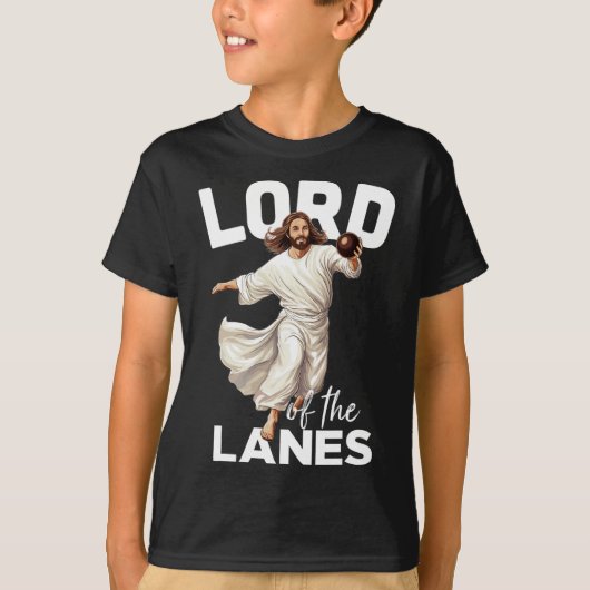 Lord Lanes Funny Christelijk Christ Gutter Bowling T-shirt (Voorkant)