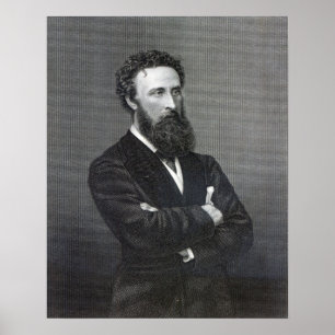 Lord Lytton, gegraveerd door Edward Stodart Poster
