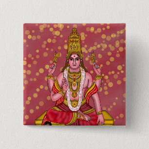 Lord Mangal Knop Vierkante Button 5,1 Cm