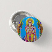 Lord Muruga, hindoe God Ronde Button 3,2 Cm (Voorkant /achterkant)
