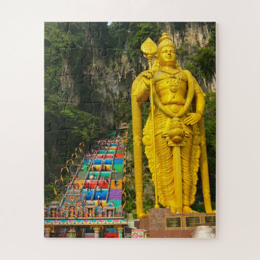 Lord Murugan en trap op Batu Caves 2 Legpuzzel (Verticaal)