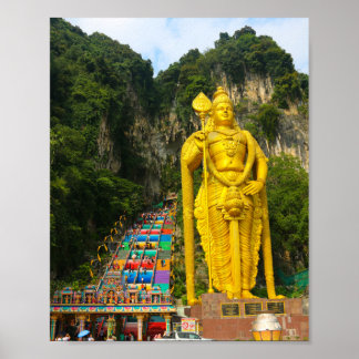 Lord Murugan en trap op Batu Caves 2 Poster