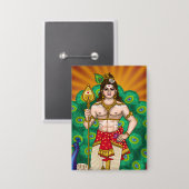 Lord Murugan Knop Button (Voorkant / Achterkant)