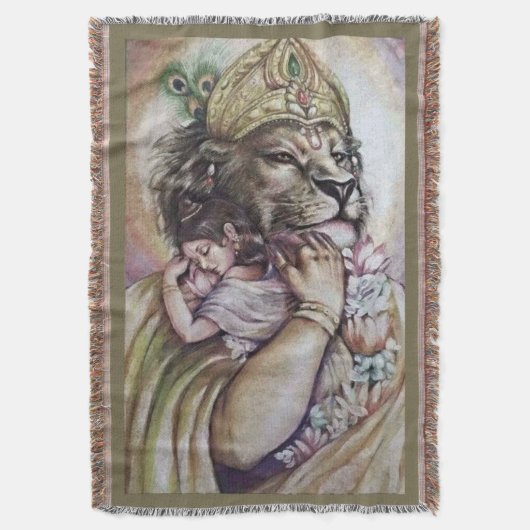 Lord Narasimha - Blanket Deken (Voorkant Verticaal)