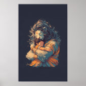 Lord Narasimha Hugging Poster de Prahlada (Devant)
