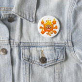 Lord of Fire! Button Badge (schattige cartoon leeu (In situ)