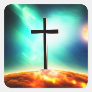 Lord Over Adversity Vierkante Sticker
